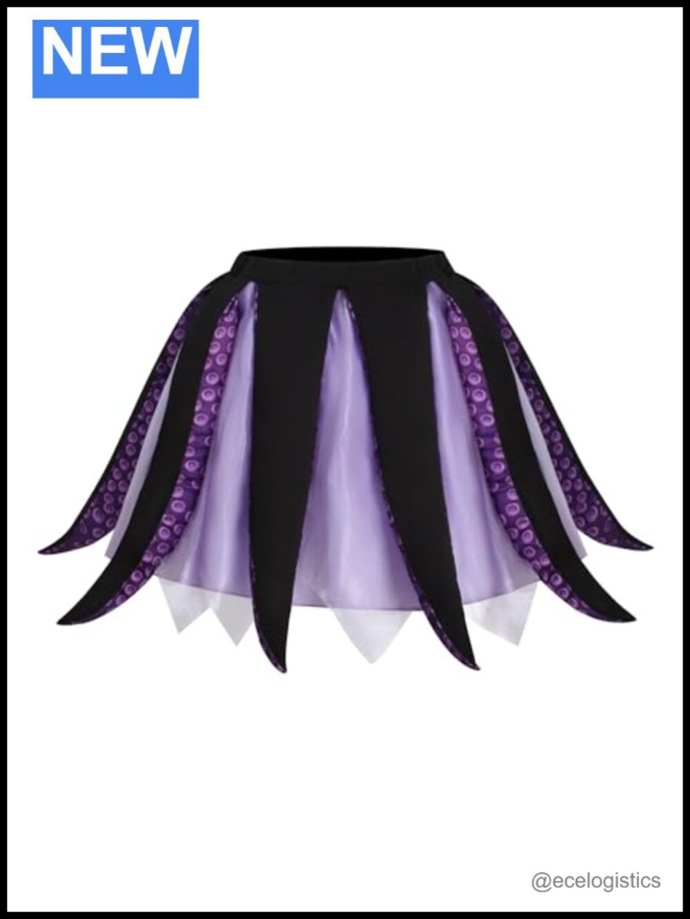 Ursula Mermaid Costume Skirt for Women Halloween Cosplay Tutu Dress Set